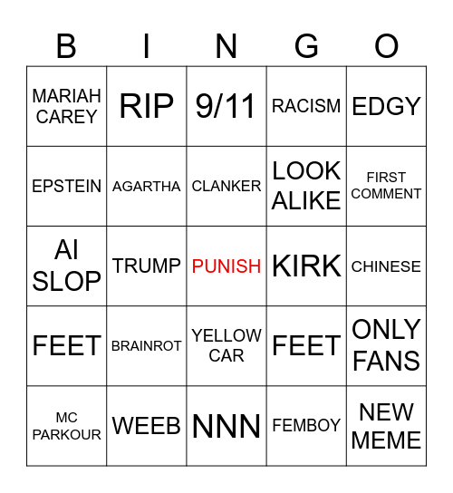 REELS Bingo Card