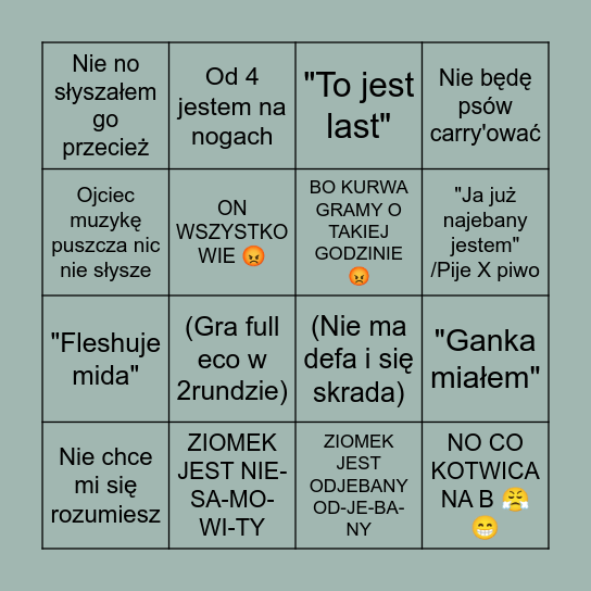 Majkel penero the bingo Card