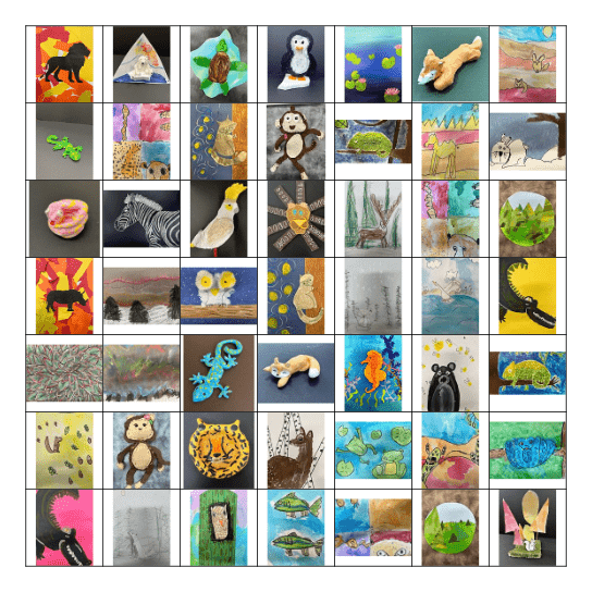 Art Show 2025 Bingo Card