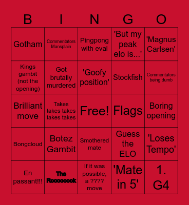 Cover Chess Bingo Card