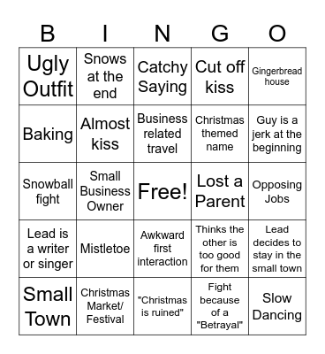 Hallmark Bingo Card