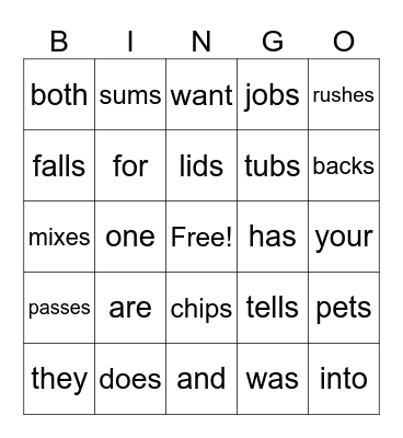 1.6 BINGO Card