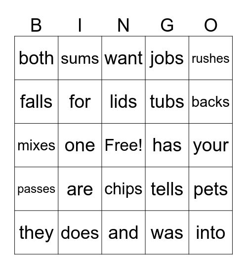1.6 BINGO Card