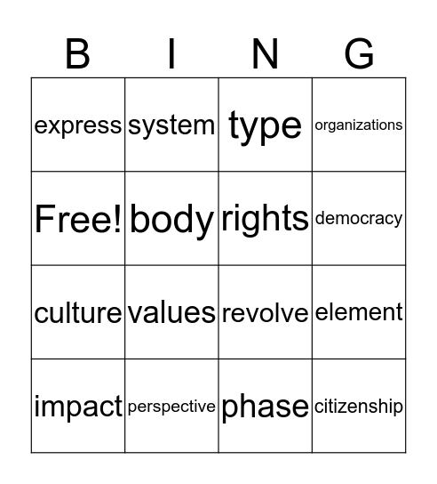 3rd Grade Vocabulary Words for Unit HWOO, HTWW, HWEO Bingo Card