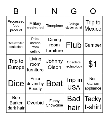 TPIR BINGO Card