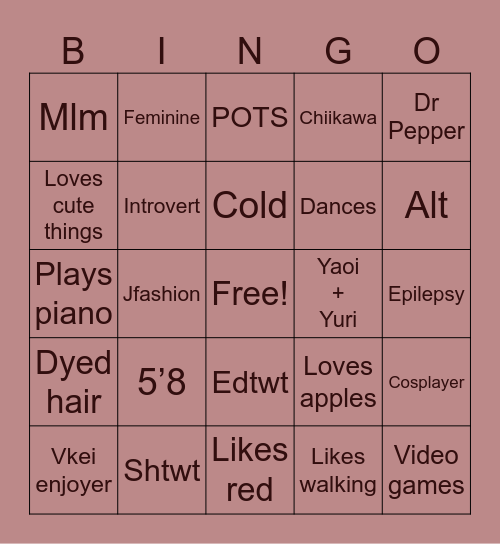 Bingo Card