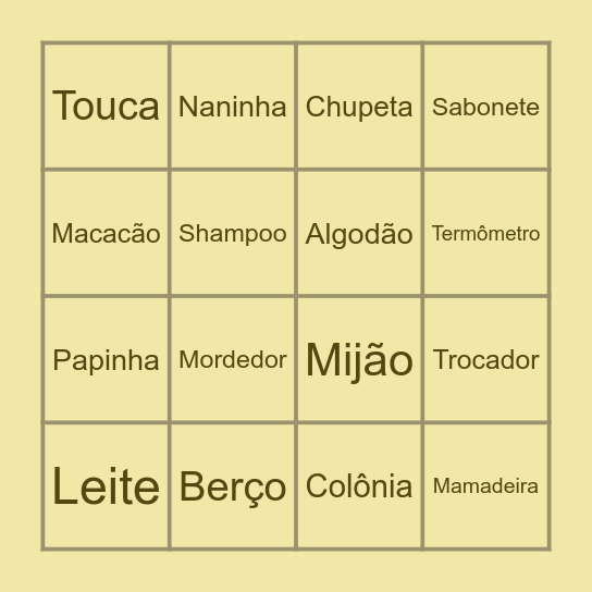 Chá do Bryan Bingo Card