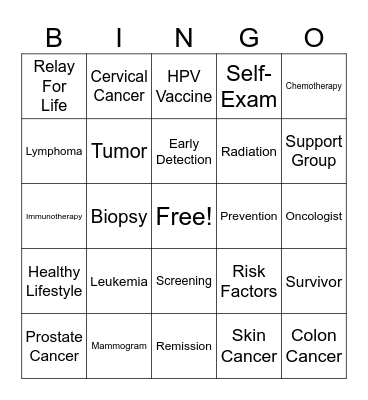 SMAC Bingo Card
