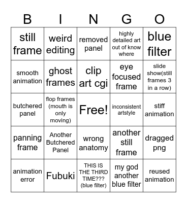 ONE PUNCH MAN S3 BINGO CARD Bingo Card
