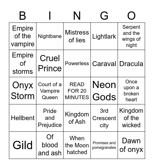 Backlog Bingo Card