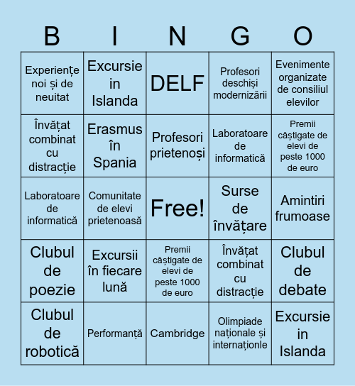 DESPRE CNPRSV Bingo Card
