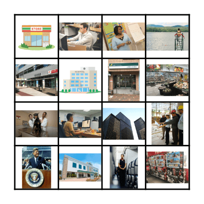 English Topic Bingo Card