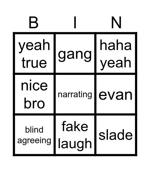Dec Bingo Card