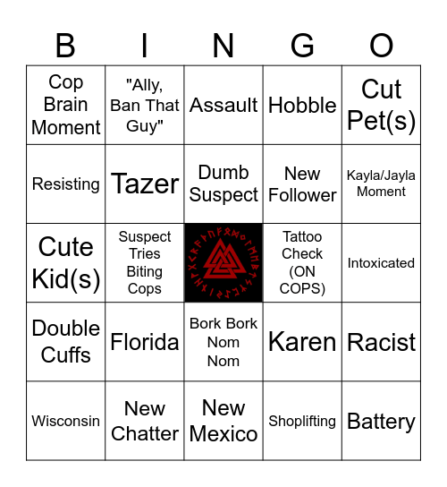 Bodycam Bingo Card