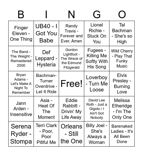 Legion Bingo! Bingo Card