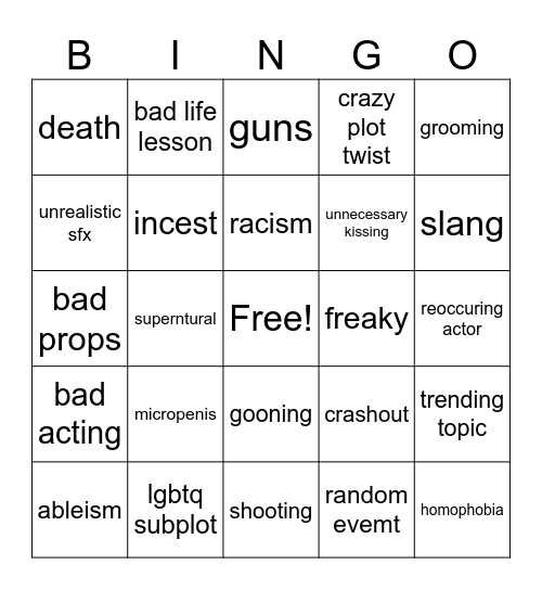 tt bingpo Bingo Card