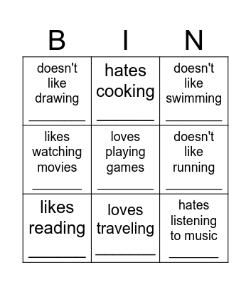 Find someone who... Bingo Card