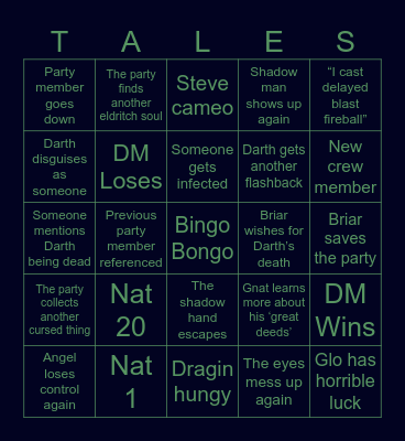 Botanical Madness Bingo Card