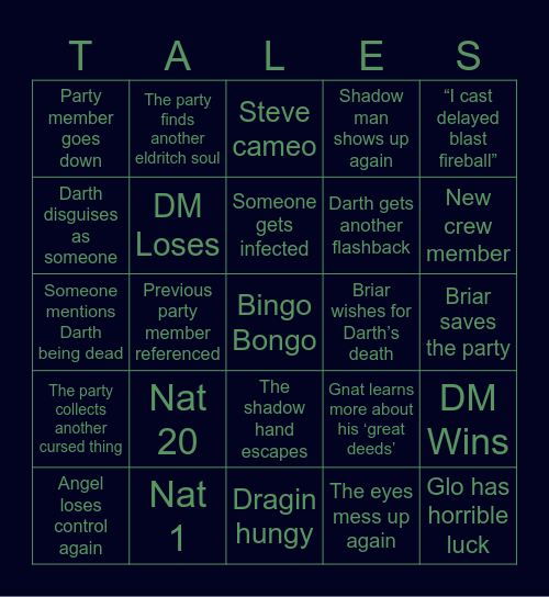 Botanical Madness Bingo Card