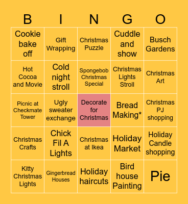 Christmas Bingo Card