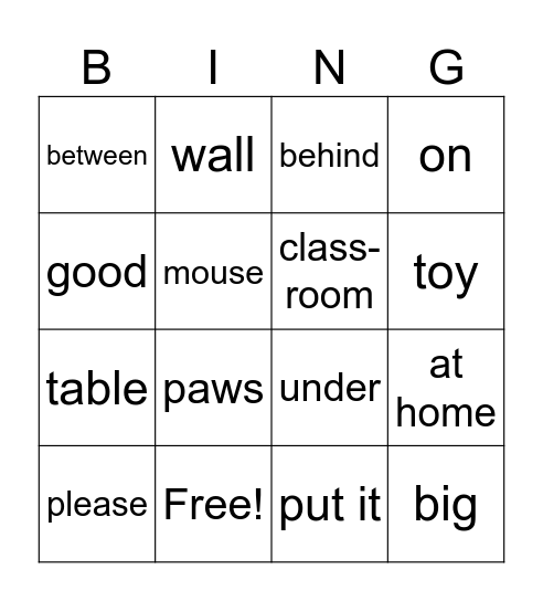 2a Lesson 21-25 Bingo Card
