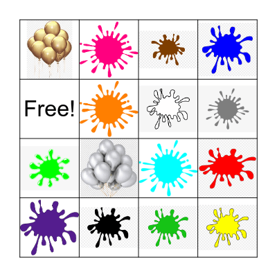 COLOR BINGO! Bingo Card