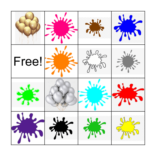 COLOR BINGO! Bingo Card