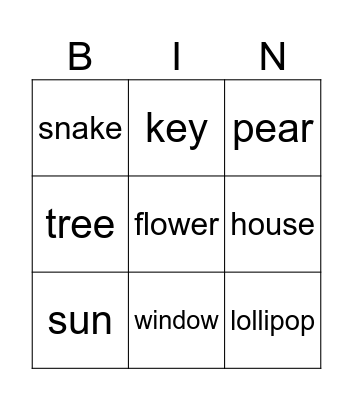 Komenského Bingo Card