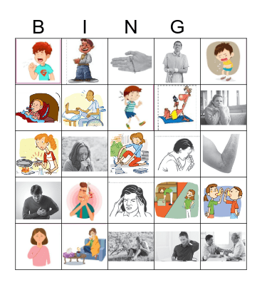 Health Problems Bingo Card
