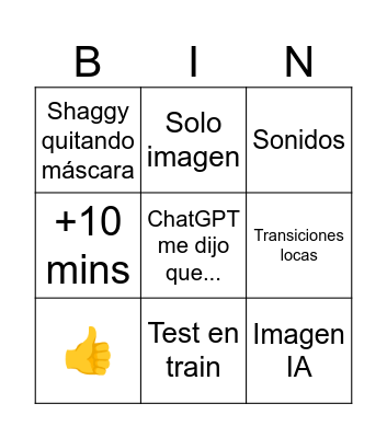 Presentaciones prácticas Bingo Card