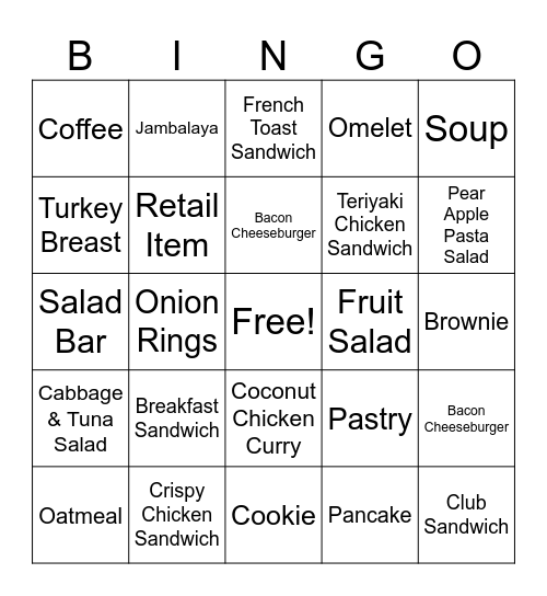 Rooftop Bingo Card