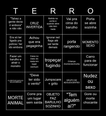 TERROR 💀 Bingo Card