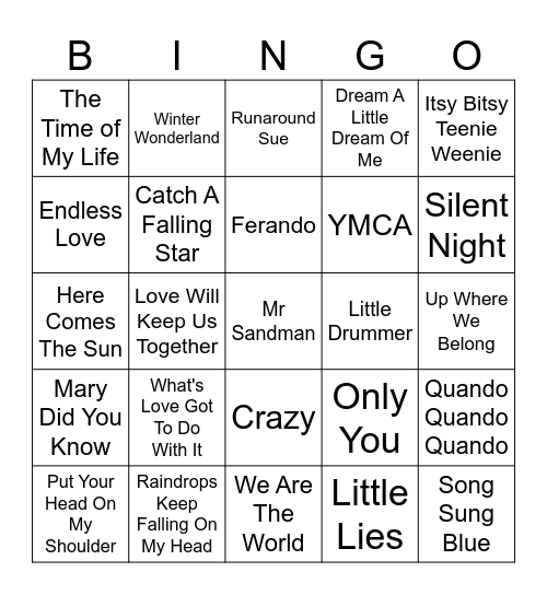 2025 Almost Christmas Bingo Card