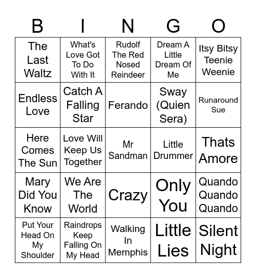 2025 End of Year Bingo Card