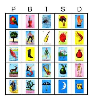 PBIS Day Loteria Bingo Card
