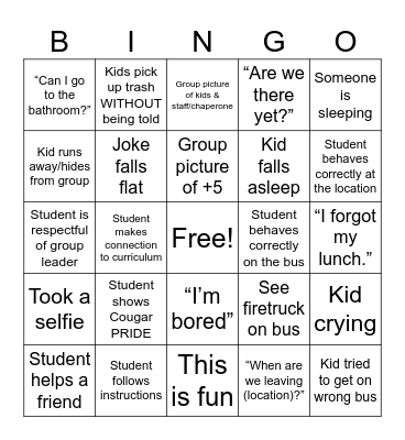 Holocaust and JFK Museum BINGO Card