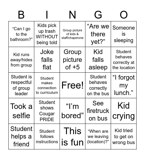 Holocaust and JFK Museum BINGO Card