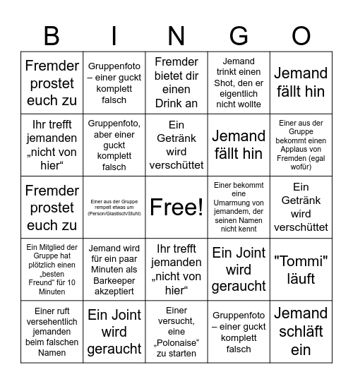 Robin Bingo Card