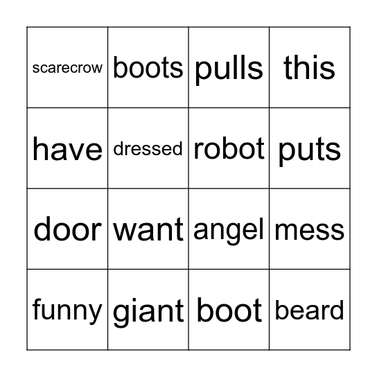What a Mess!! Bingo Card