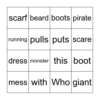 What a Mess!! Bingo 3 Bingo Card