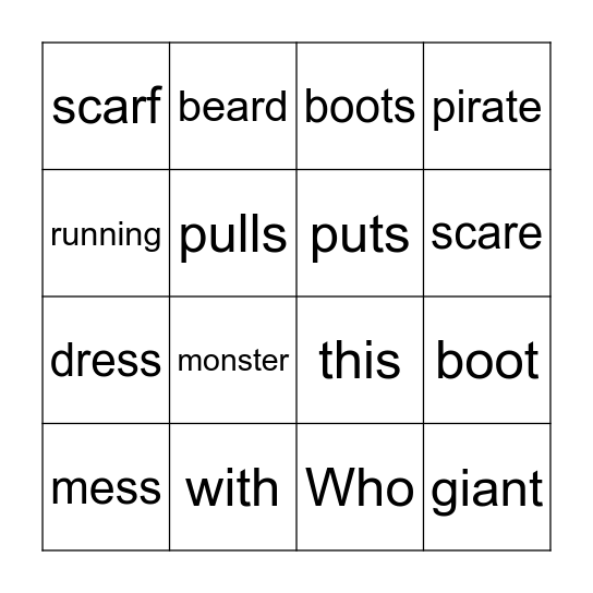 What a Mess!! Bingo 3 Bingo Card