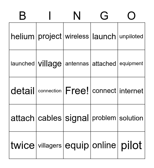 Connecting the World Bingo Card