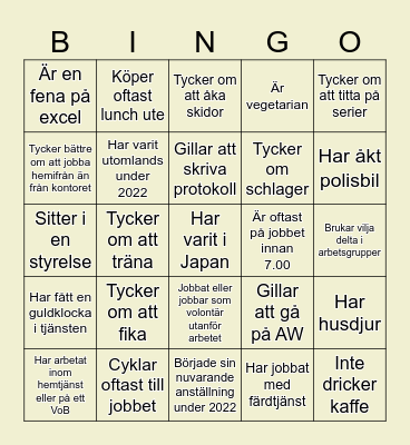 Mingelbingo Card