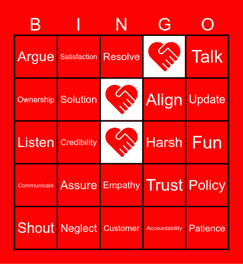 Red H.E.A.R.T. Week Bingo Card