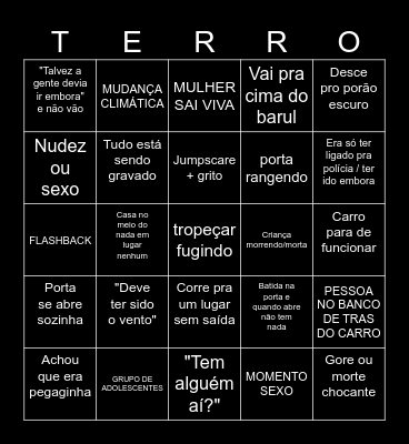 TERROR 💀 Bingo Card