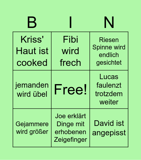 7 vs Wild Folge 13 Bingo Card