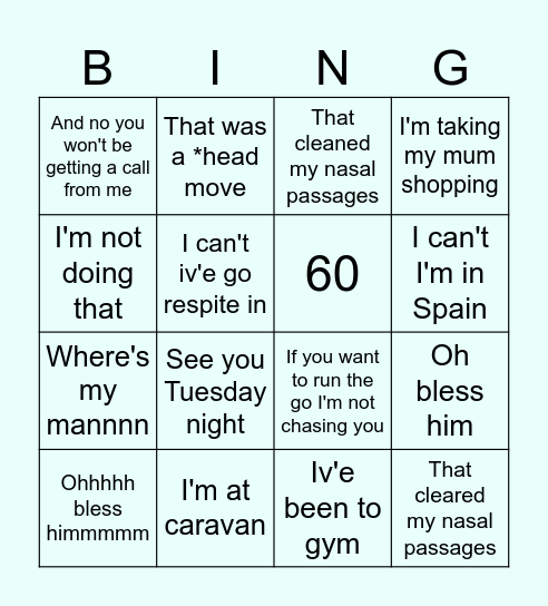 JOBO'S BINGO Card