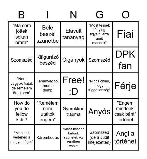 Sikuti Bingo Card