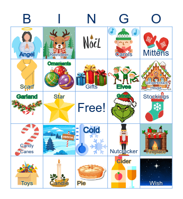 WINTER/HOLIDAY Bingo Card