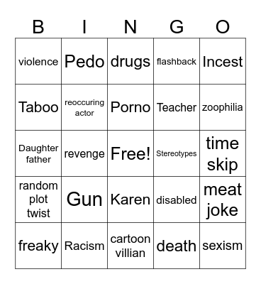 TT Bingo Card